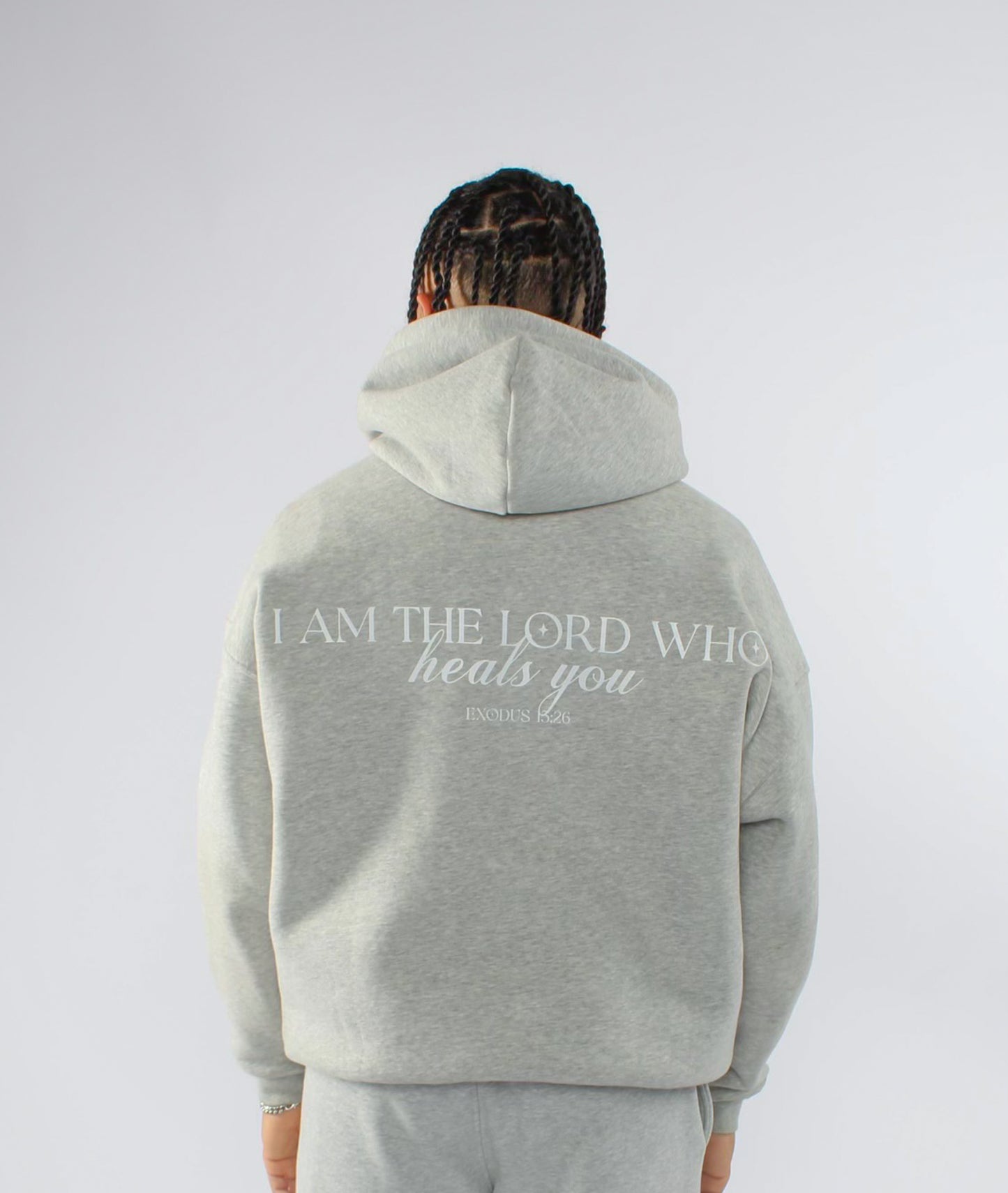 YHWH Grey Hoodie