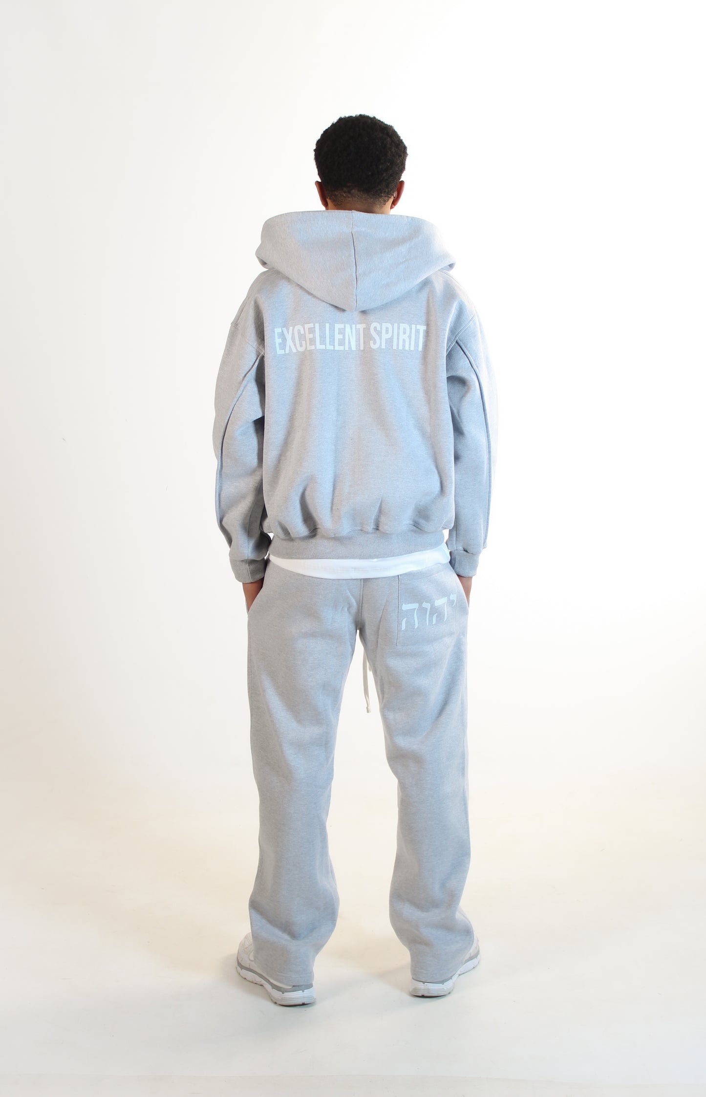 GREY EXCELLENCE ZIP HOODIE