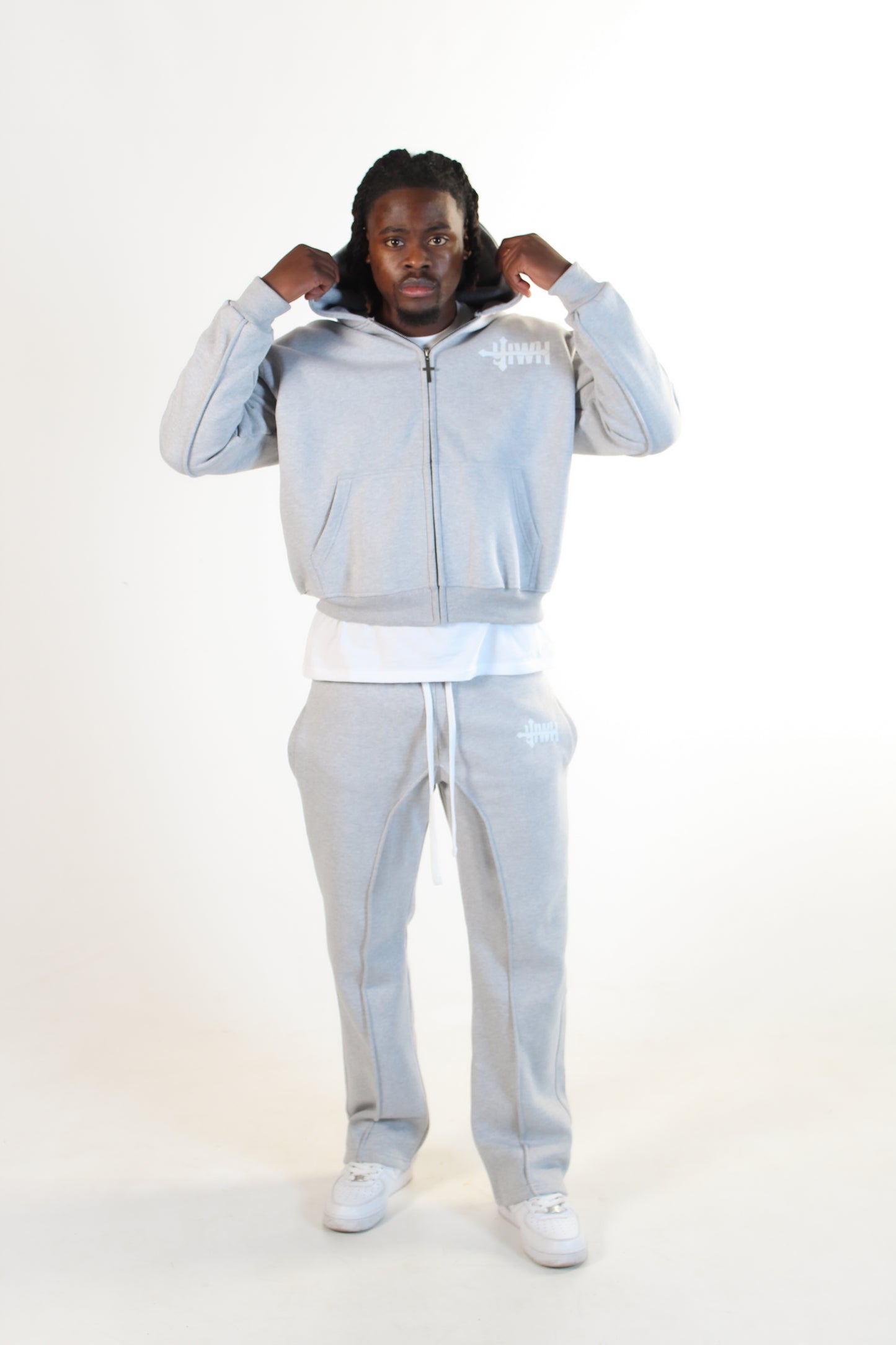 GREY EXCELLENCE ZIP HOODIE