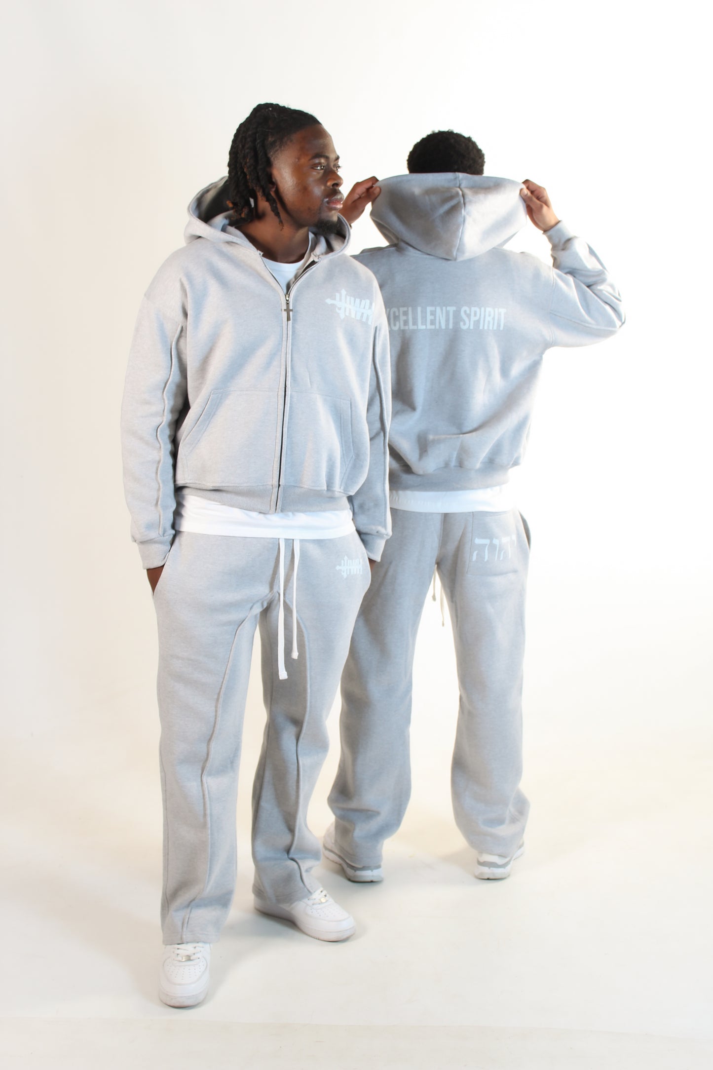 GREY EXCELLENCE ZIP HOODIE