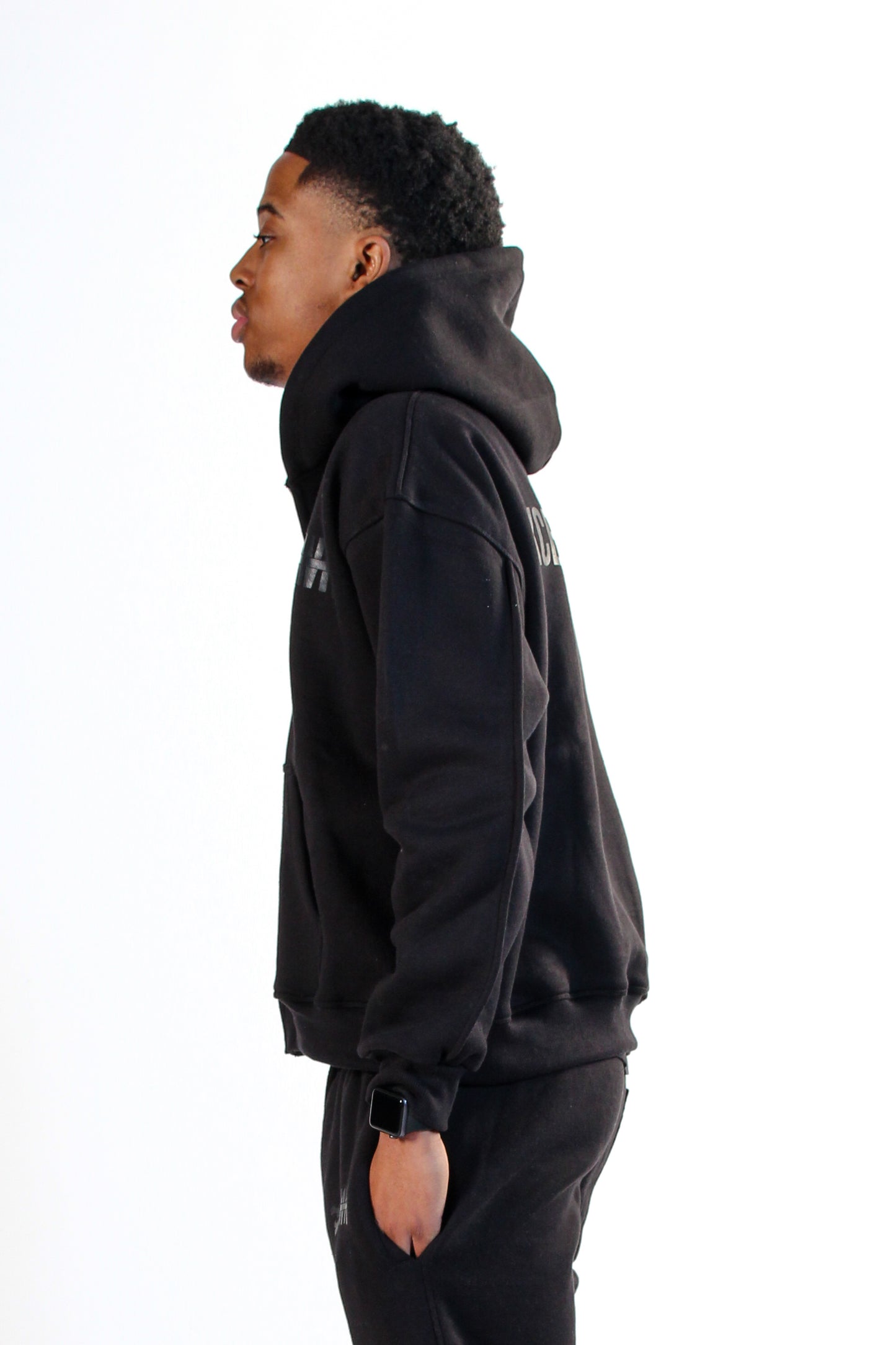 TRIPLE BLACK EXCELLENT ZIP HOODIE