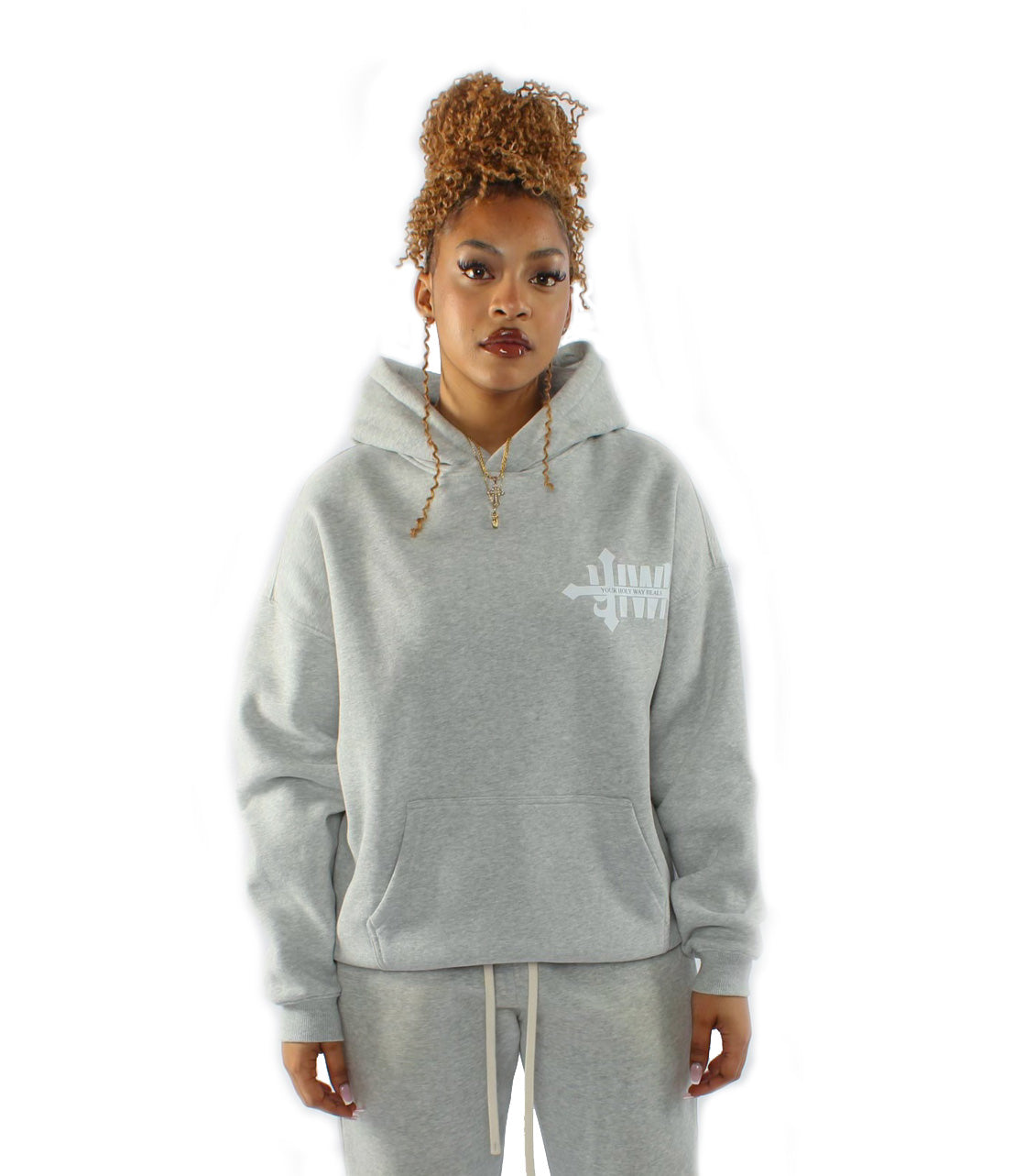 YHWH Grey Hoodie